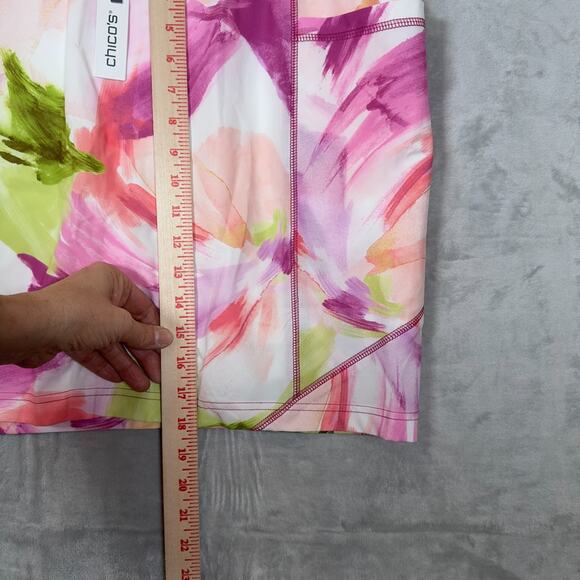 Chico's Zenergy Neema Side Pocket Skort Size 2 Large Pink Geometric NWT! - Picture 8 of 10